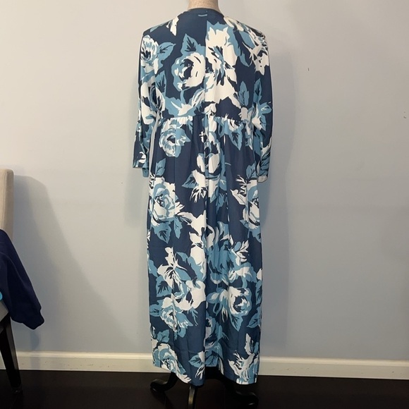 IMAN Global Chic Printed Empire-Waist Maxi Duster - Small- only available on HSN - Picture 3 of 9